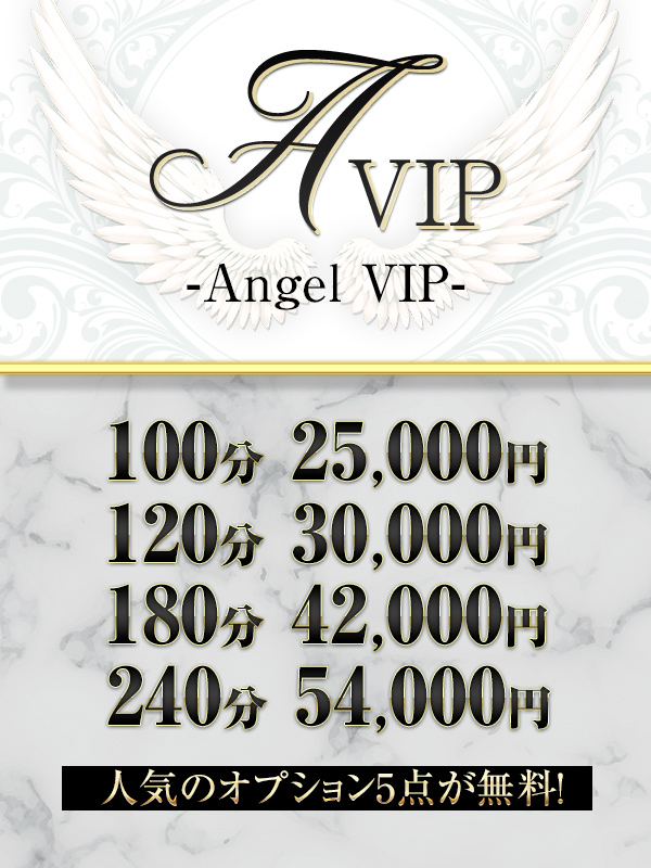Angel VIPコース★人気のオプション5点が無料！100分 25000円